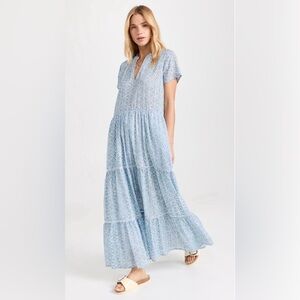 Marea Breakers Dress, Blue Geo, M